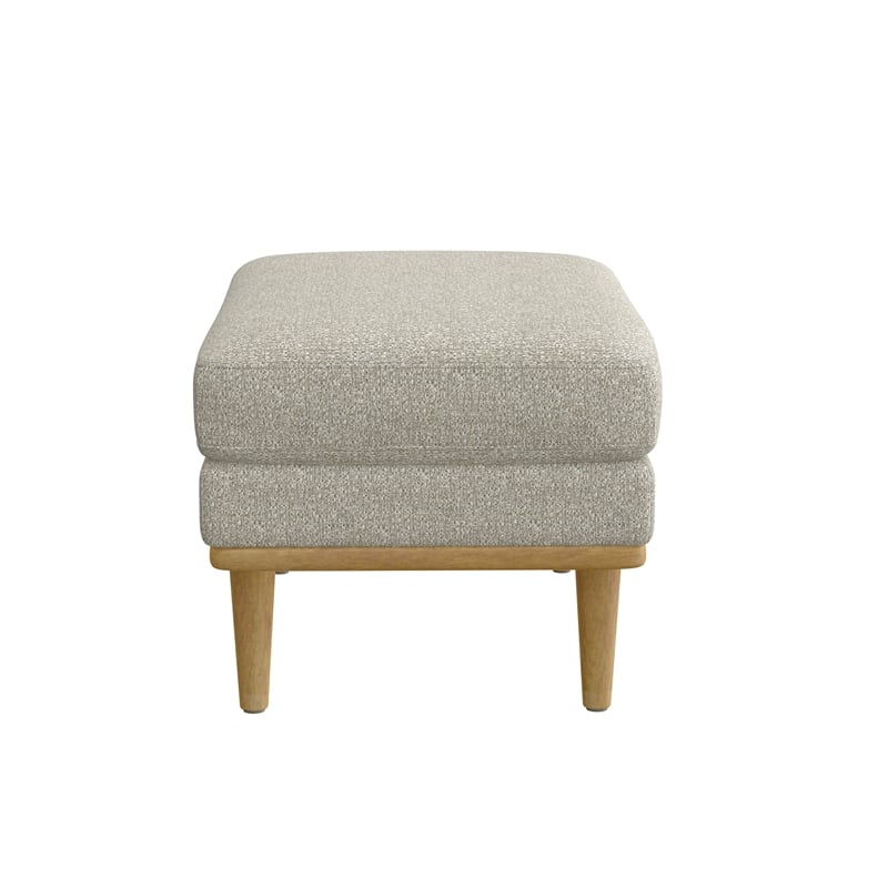 Wallace & Bay Gray Mid-Century Modern Chair Ottoman