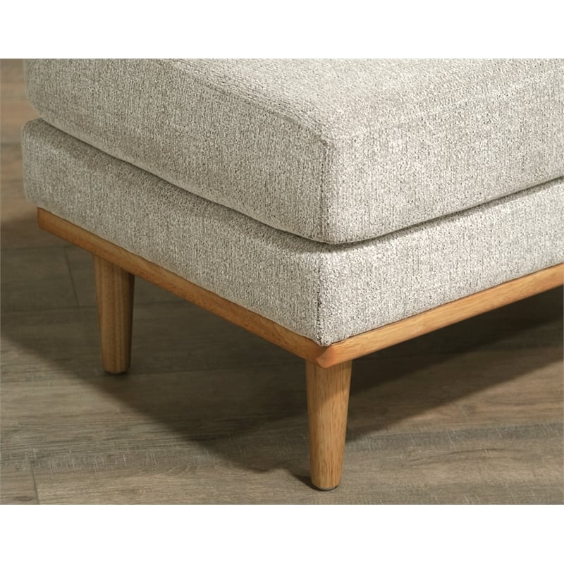 Wallace & Bay Gray Mid-Century Modern Chair Ottoman