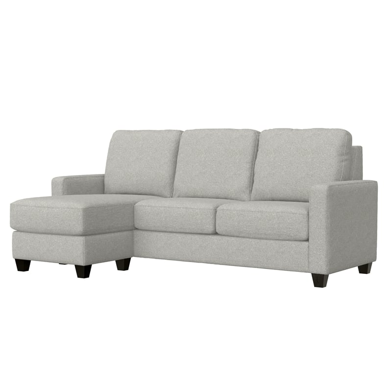 Gray Reconfigurable Chaise Sectional with USB Charging
