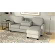 Gray Reconfigurable Chaise Sectional with USB Charging