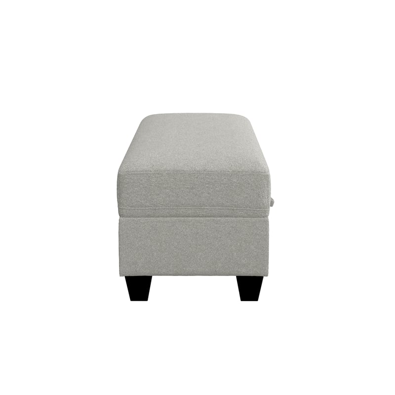 Wallace & Bay Fabric Storage Ottoman in Beige