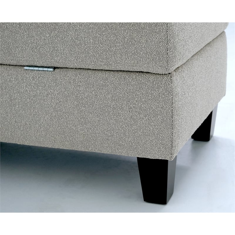 Wallace & Bay Fabric Storage Ottoman in Beige