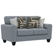 Blue Smooth Weave Loveseat