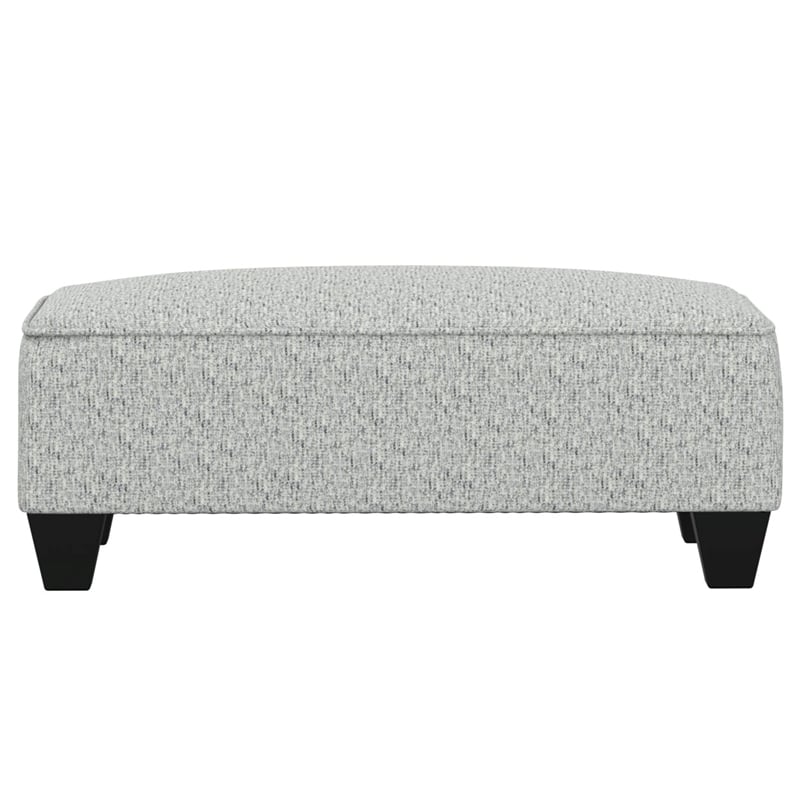 Wallace & Bay Chenille Fabric Ottoman in Gray
