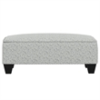 Wallace & Bay Chenille Fabric Ottoman in Gray