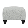 Wallace & Bay Chenille Fabric Ottoman in Gray