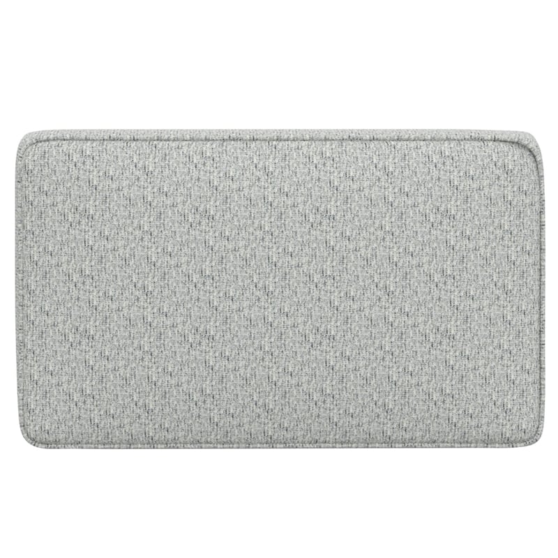 Wallace & Bay Chenille Fabric Ottoman in Gray