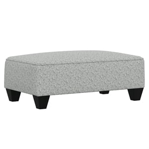 Wallace & Bay Chenille Fabric Ottoman in Gray