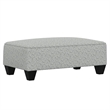Wallace & Bay Chenille Fabric Ottoman in Gray