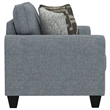 Blue Smooth Weave Upholstered Sofa