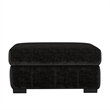 Black Fabric Storage Ottoman