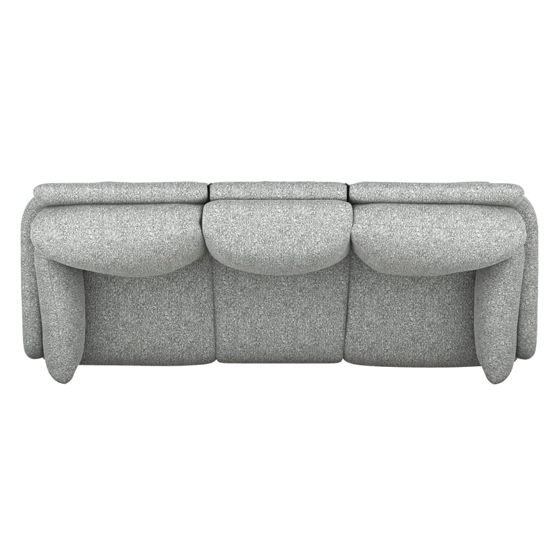 Gray Power Reclining Sofa with Hidden Storage