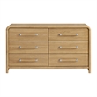 Wallace & Bay Natural Hickory Wood 6-Drawer Dresser