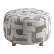 Gray Midcentury Oval Ottoman 28