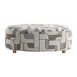 Gray Midcentury Oval Ottoman 28
