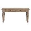 Gray Rustic Casual Sofa Table with Two Drawers