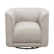 Beige Contemporary Swivel Accent Chair