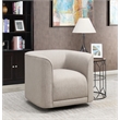 Beige Contemporary Swivel Accent Chair