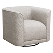 Beige Contemporary Swivel Accent Chair