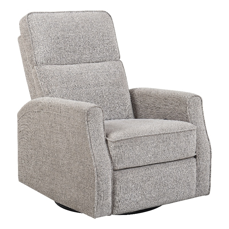 Beige Transitional Swivel Gliding Recliner