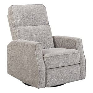 Beige Transitional Swivel Gliding Recliner