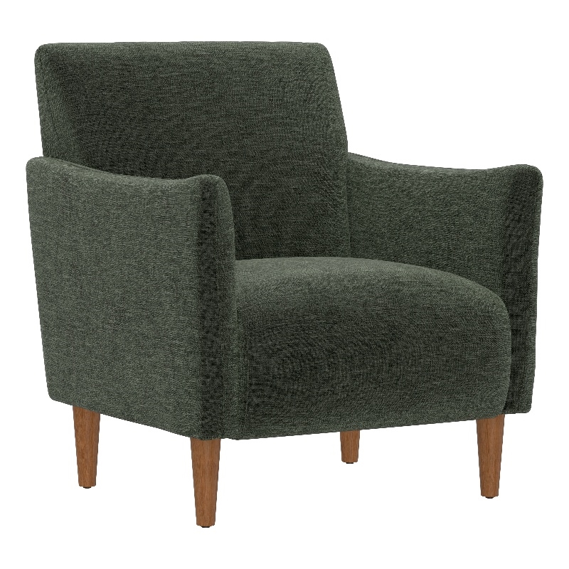 Green Chenille Transitional Swivel Accent Chair