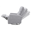 Gray Transitional Swivel Gliding Recliner
