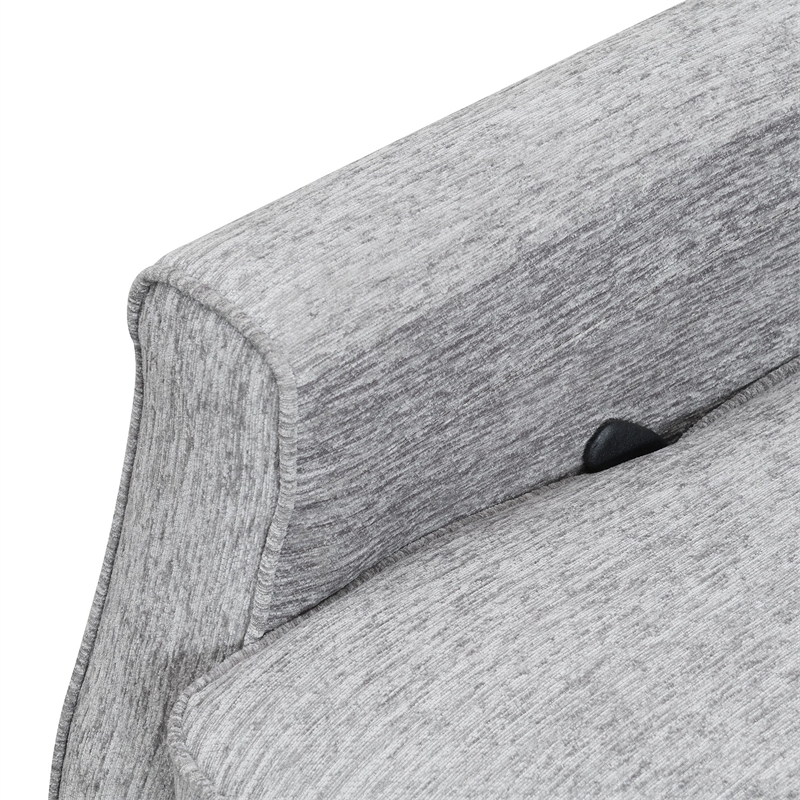 Gray Transitional Swivel Gliding Recliner