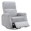 Gray Transitional Swivel Gliding Recliner