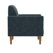 Blue Chenille Transitional Swivel Accent Chair