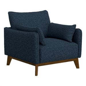 Blue Mid-Century 35&quot Wide Chair