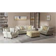 Yellow Floral Storage Ottoman