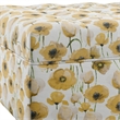 Yellow Floral Storage Ottoman