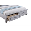 Gray Contemporary King Bed with Storage Drawers