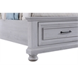 Gray Contemporary King Bed with Storage Drawers