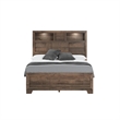 Wallace & Bay Rustic Full Wood Bookcase Bed in Brown