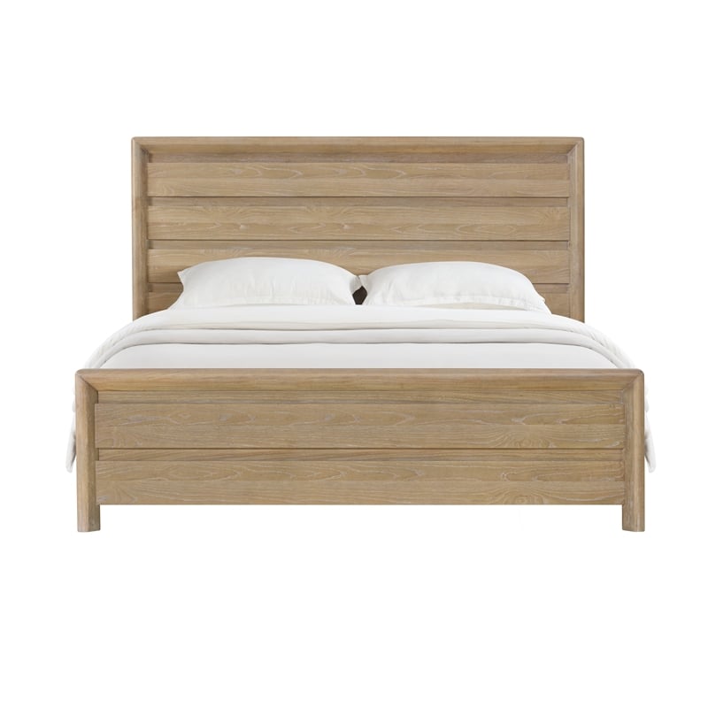 Wallace & Bay Contemporary Queen Panel Bed in Beige
