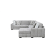 Gray Pop-Up Sleeper Sectional with Storage Chaise