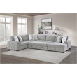 Gray Pop-Up Sleeper Sectional with Storage Chaise