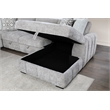 Gray Pop-Up Sleeper Sectional with Storage Chaise