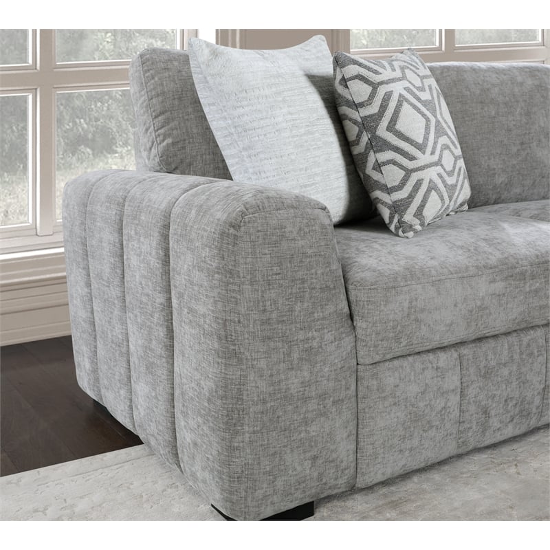 Gray Pop-Up Sleeper Sectional with Storage Chaise
