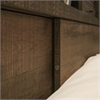 Brown Rustic Queen Bookcase Bed