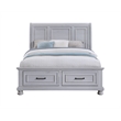 Gray Coastal Storage Queen Storage Bed