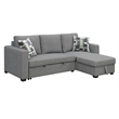 Wallace & Bay Pop-Up Sleeper Sectional with Storage Chaise in Gray