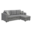 Wallace & Bay Pop-Up Sleeper Sectional with Storage Chaise in Gray