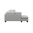 Gray Chenille Upholstered Chaise Sectional