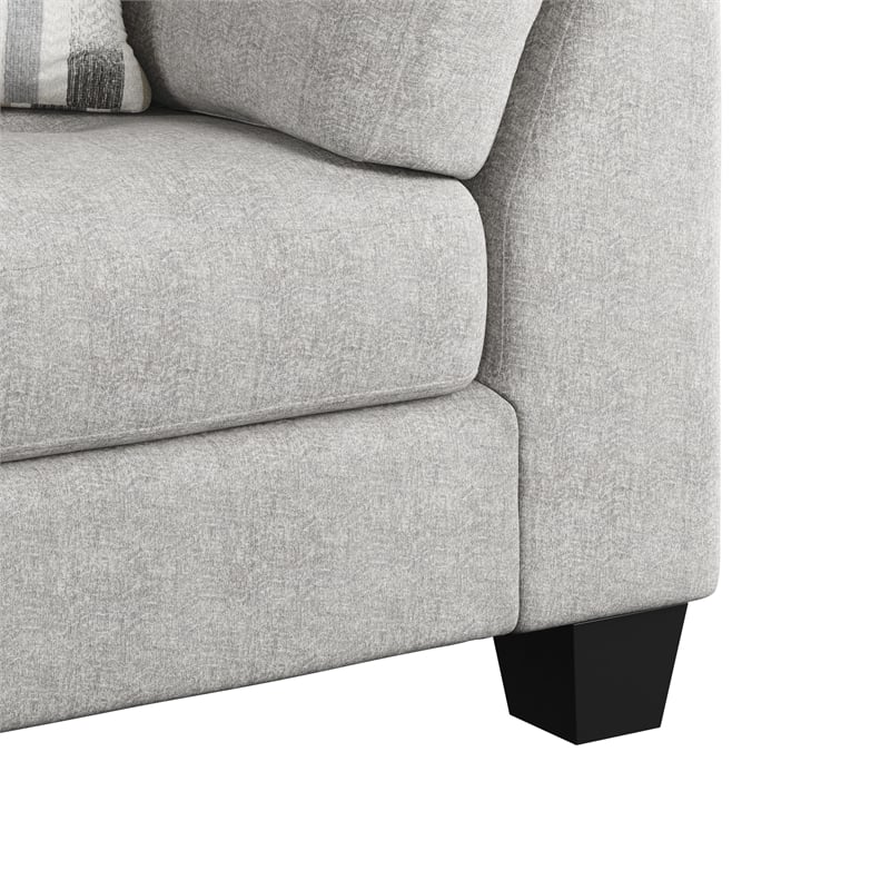 Gray Chenille Upholstered Chaise Sectional