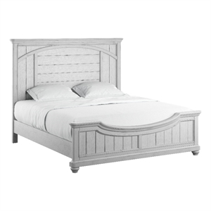 Gray Coastal Queen Panel Bed
