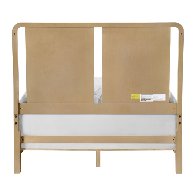 Wallace & Bay Solid Hickory Queen Bed in Brown