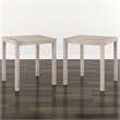 Wallace & Bay Wood End Table in Beige (Set of 2)